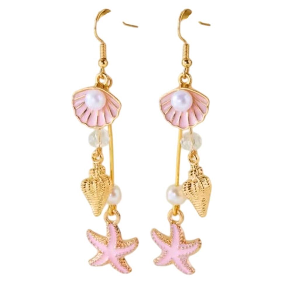 Pink Ocean Themed‎ Earrings